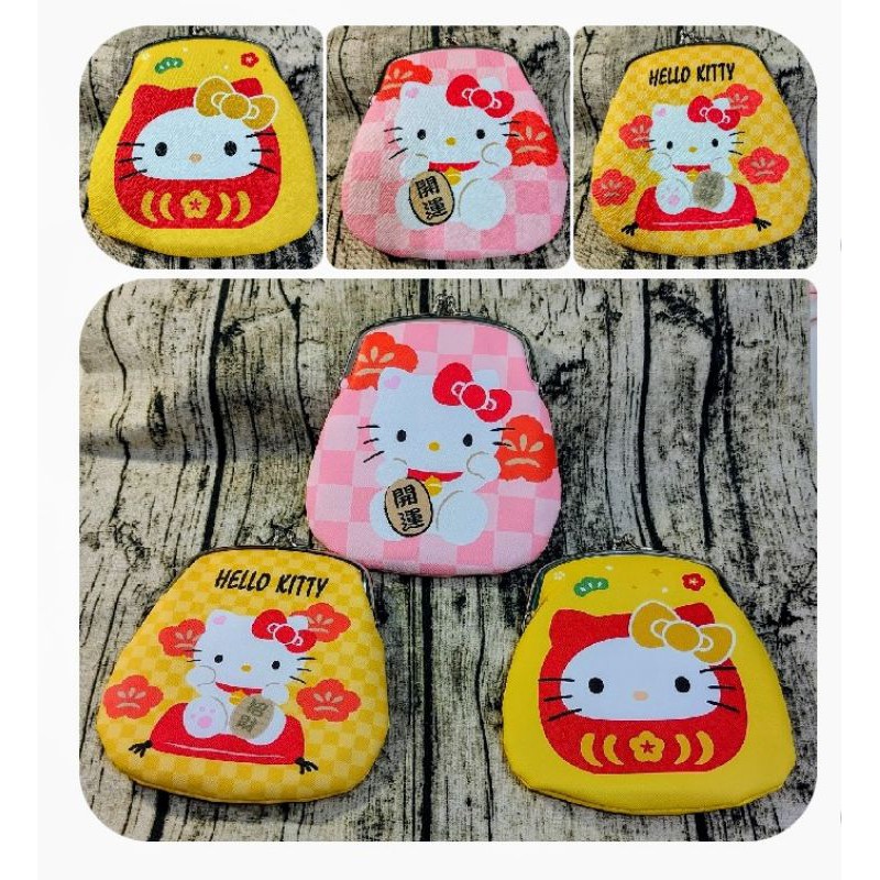 現貨：7-11Hello kitty 招財/開運/達摩 口金收納包