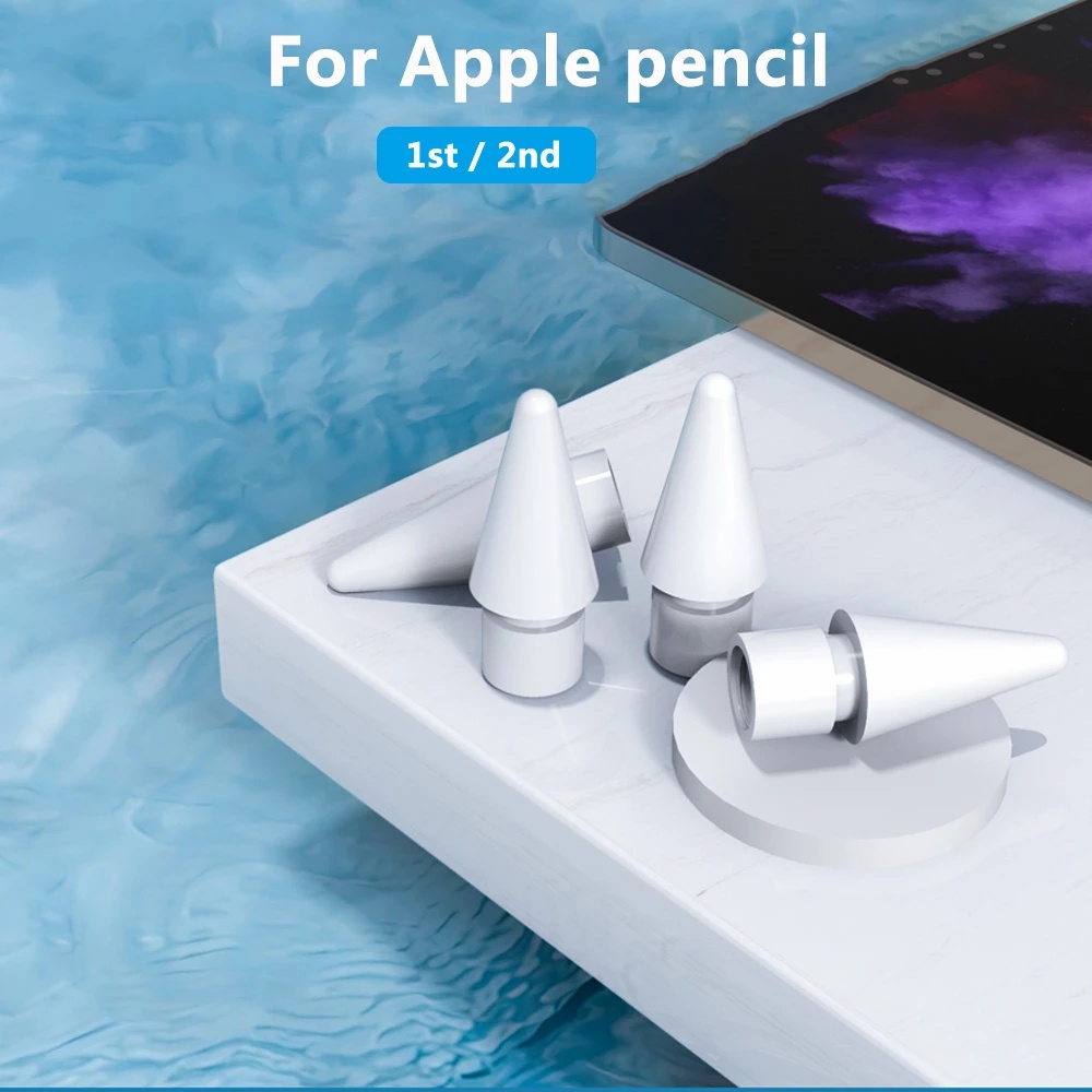 【批發價】 1pc 白色替換筆尖, 兼容 Apple Pencil 第一代 / 第二代 / 耐磨靜音手機配件