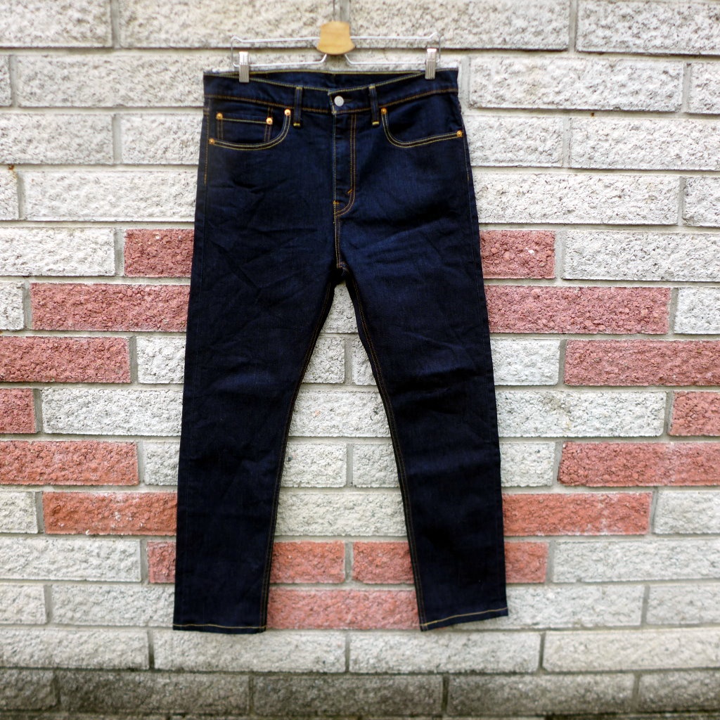 levis 510 二手牛仔褲-正品 窄管 深藍彈性-(levis 05510-0485)-W34