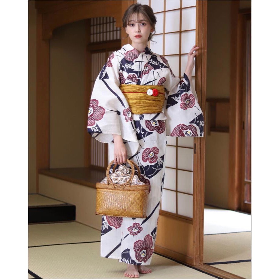 03日本和服浴衣女傳統款式棉麻質地日本旅遊和服浴衣 蝦皮購物