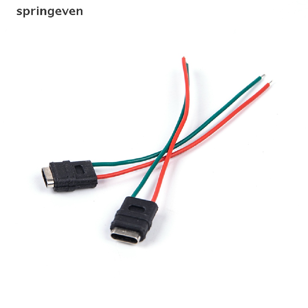 【springeven】 1* USB Type-c 防水連接器銲線母插座快速充電端口全新