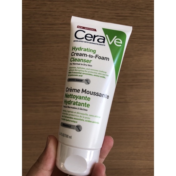 法國🇫🇷 CeraVe適樂膚 溫和洗卸泡沫潔膚乳 100ml 泡沫質地 洗面乳 卸妝乳 正品 公司貨