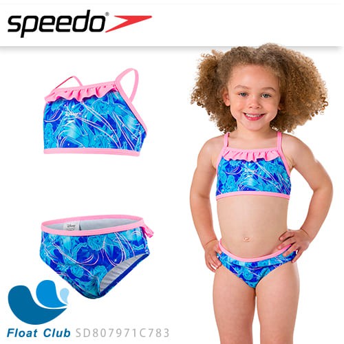 SPEEDO 女童 休閒兩截泳裝 冰雪奇綠 粉藍 SD807971C783
