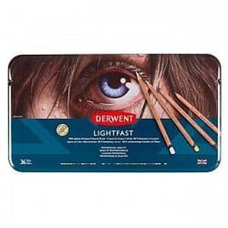 【板橋酷酷姐美術】英國Derwent德爾文Lightfast頂級油性色鉛筆36色鐵盒100%耐光性、符合ASTM69