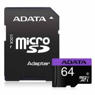 《ADATA》Premier micro SDXC UHS-I U1 64G記憶卡(附轉卡)【現貨 附發票】【蝦皮優選】