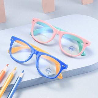 Ins1兒童防藍光眼鏡全矽膠護眼全框時尚鏡框新款學生小孩
