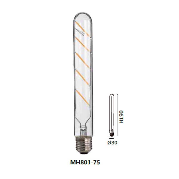 ☼金順心☼專業照明~MARCH LED 5W 燈絲燈 全電壓 E27 試管燈泡 燈管 MH801-75 黃光