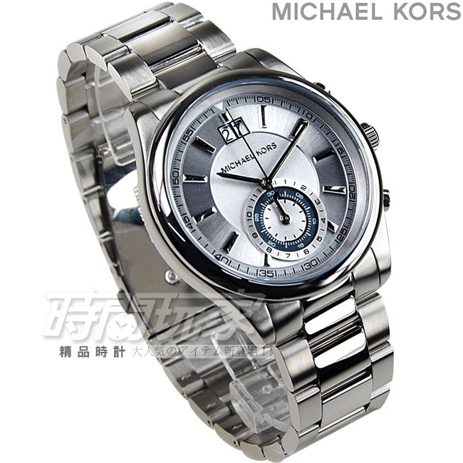 MK8417   MICHAEL KORS 簡約時尚不銹鋼男錶 計時碼錶 日期顯示 防水手錶 MK【時間玩家】