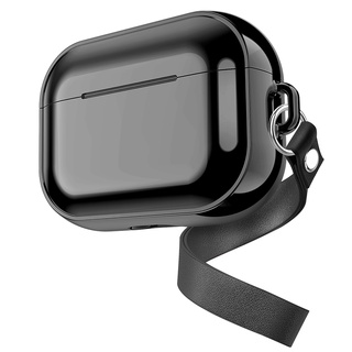 Airpods Pro 充電盒硬殼【支持無線充電】豪華電鍍軟TPU保護套帶手帶全身防震保護皮