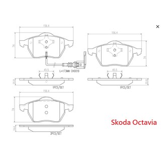 (VAG小賴汽車)Skoda Octavia 前輪 煞車皮 來令片 Brembo 陶瓷 全新