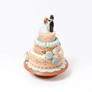 【三層結婚蛋糕】頭轉音樂盒 1036645（Wooderful life／結婚蛋糕／音樂鈴／收藏品／禮品）《筑品文創》