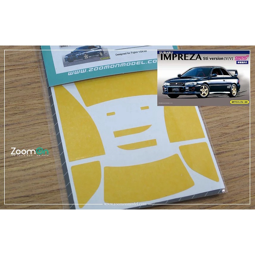 【傑作坊】ZoomOn ZD063 1/24 SUBARU IMPREZA GC8 車窗遮蓋貼套組