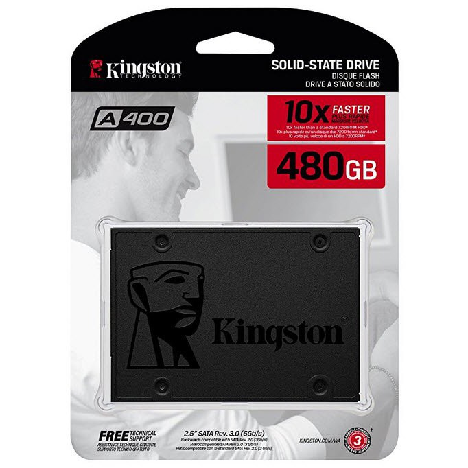 金士頓 A400 480GB SSD【SA400S37/480G】2.5吋 SATA 6Gb/s 固態硬碟