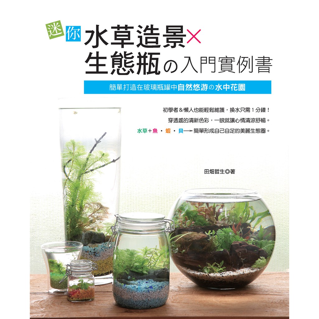 噴泉 迷你水草造景x生態瓶の入門實例書簡單打造在玻璃瓶罐中自然悠游の水中花園 蝦皮購物