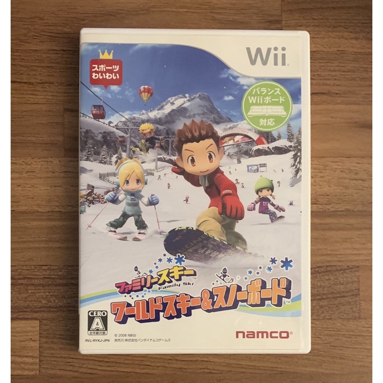 Wii 家庭滑雪 世界滑雪&amp;滑雪板 運動 體感 正版遊戲片 原版光碟 日文版 日版適用 二手片 中古片 任天堂