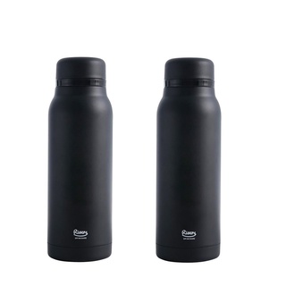 【日本 Rivers】不銹鋼FLASKER真空保溫瓶-黑色 420ml 兩入組《WUZ屋子-台北》真空保溫瓶 保溫瓶