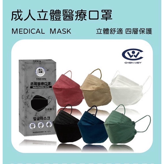 【現貨】KF94 丞威醫療口罩｜雙鋼印 單片包裝 台灣製 成人立體 平面口罩【瑞宣藥粧】