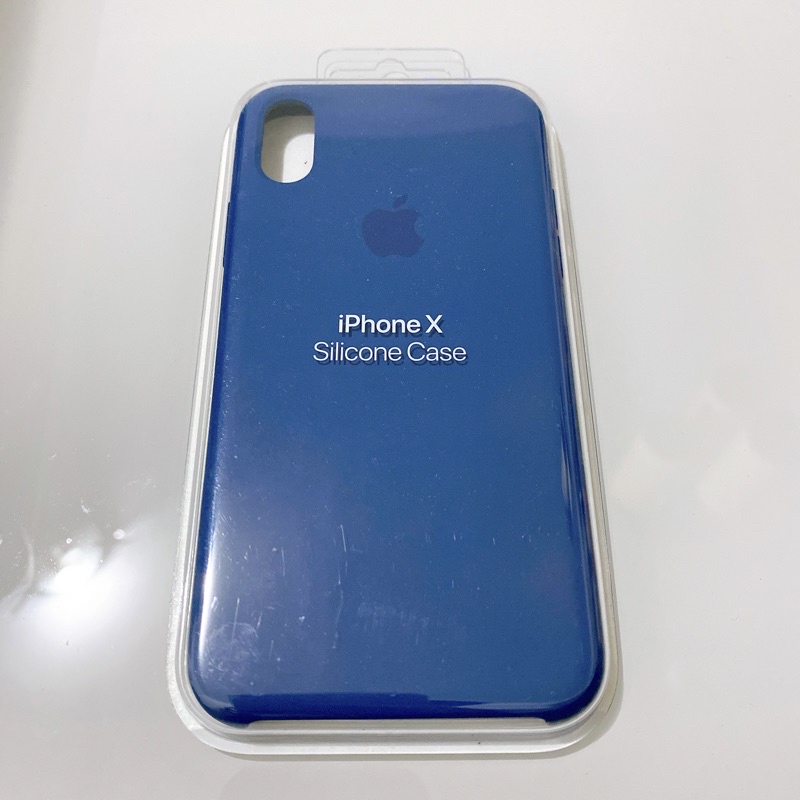 Apple原廠iPhone X矽膠保護殼 - 鈷藍色 |二手商品|