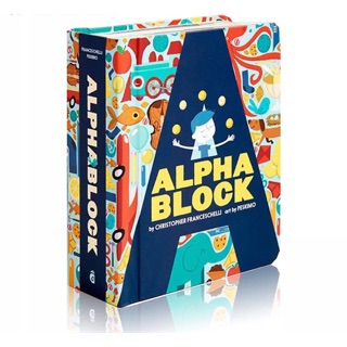 英文原版 Alphablock 創意字母書 Cut-out Book 簍空設計 從A到Z字母初階認知 造型纸板書 硬頁書