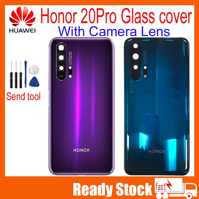 適用於華為 honor 20 Pro 後蓋的後玻璃蓋電池蓋後面板 honor 20 Pro 後蓋後玻璃門外殼帶膠 hon