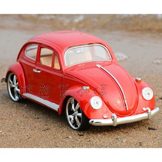 [在臺現貨] 第一代 復古 金龜車 福斯 Volkswagen Beetle 1/18 合金 汽車 模型 - 紅色
