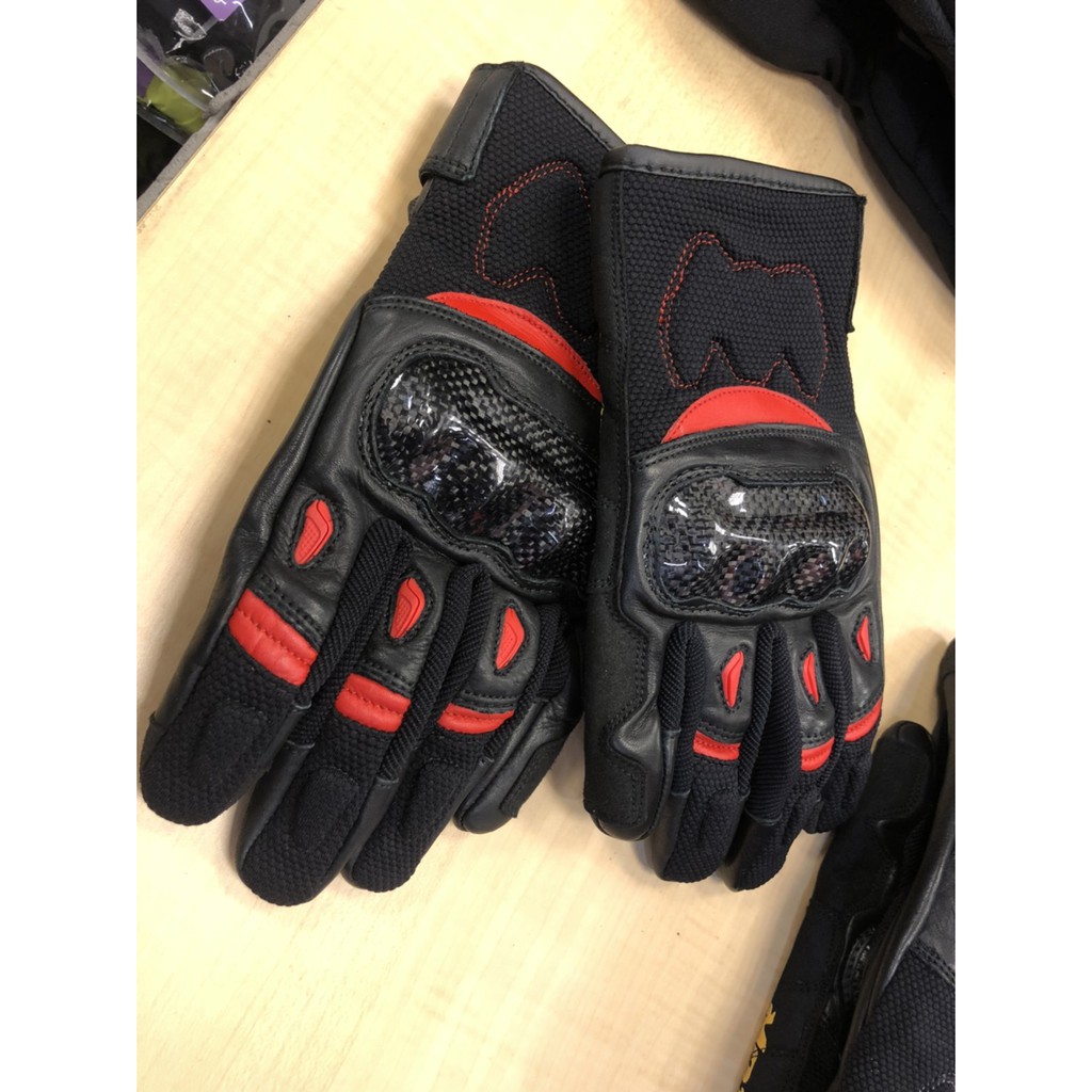 NA MOTO 短手套 MOTO46 半皮半布 透氣 短手套 可觸控 卡夢護具 黑紅 歡迎提問 選購