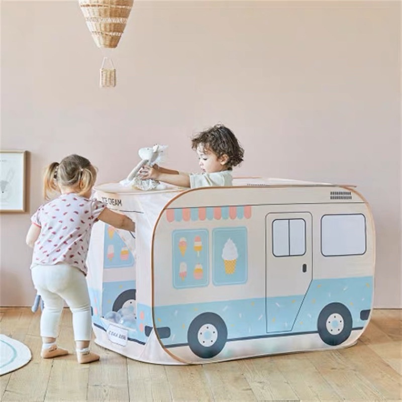 全新品 最低價！韓國冰淇淋車車 折疊帳篷 野餐帳篷 玩具屋 免組裝