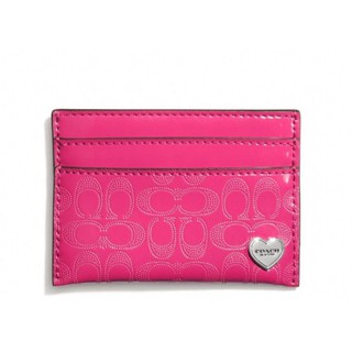 全新美國名牌 COACH 可愛甜心桃紅色名片夾卡夾萬用夾，只有一件！(購買前請先詢問是否有存貨，隨時缺貨！)