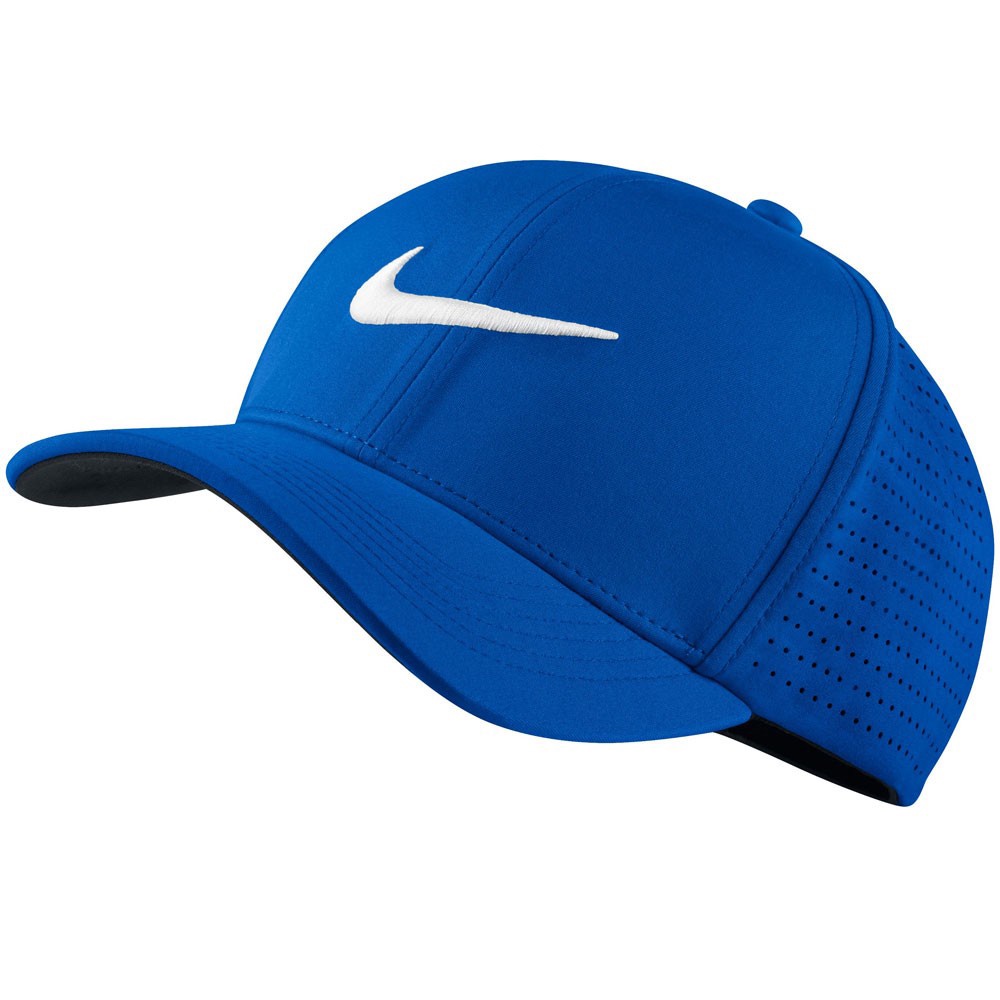 【Nike Golf】透氣復刻LOGO運動帽 不可調式 803330-452藍｜Sportmania美尼亞國際