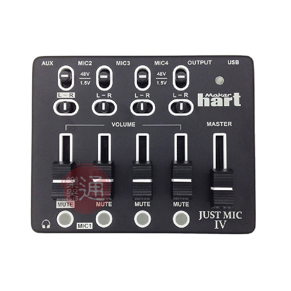 MakerHart / Just mic 4 4軌迷你麥克風混音機(iOS可用)【樂器通】