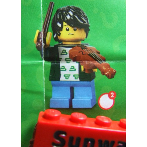 【積木2010】樂高 LEGO 71029 小提琴男孩 小提琴 / 全新未拆袋 第21代人偶包 (2)