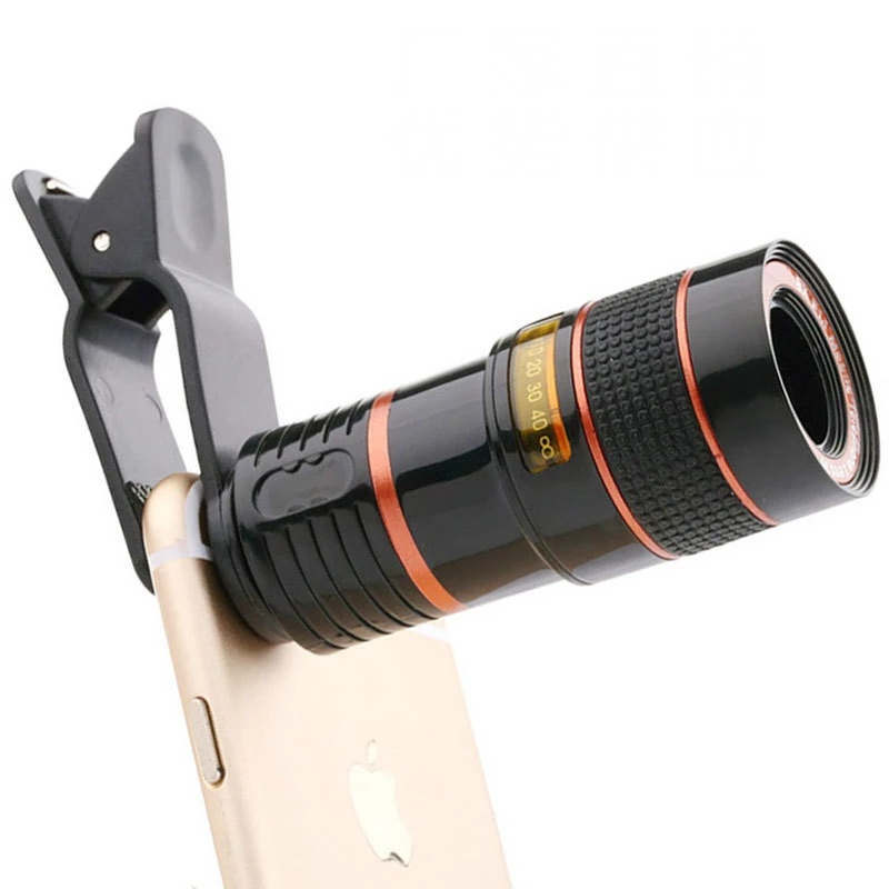 SAMSUNG 通用 8X8 光學變焦望遠鏡相機鏡頭夾手機雙筒望遠鏡適用於 iPhone6 三星華為 Xiaom
