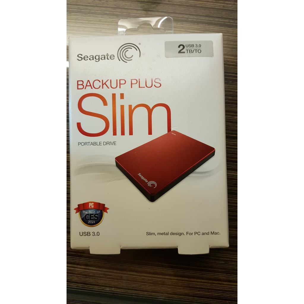 Seagate Backup Plus Slim 2TB 希捷USB3.0 外接行動硬碟 紅色