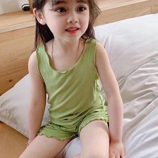 出清 兒童夏季無袖背心上衣 短褲 幼童居家服兩件式套裝 女童居家服睡衣 依米迦童裝