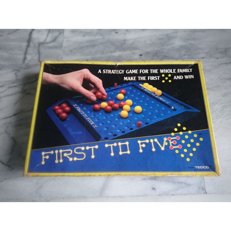 【TEDCO】五子棋桌遊First to Five（二手、塑膠球有缺少）