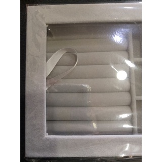 冰花絨質感灰戒指/飾品收納盒 珠寶盒