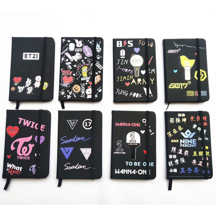現款到貨 Bts 防彈少年團bt21 偶像練習生twice Wannaone Pu筆記本應援團必備 蝦皮購物