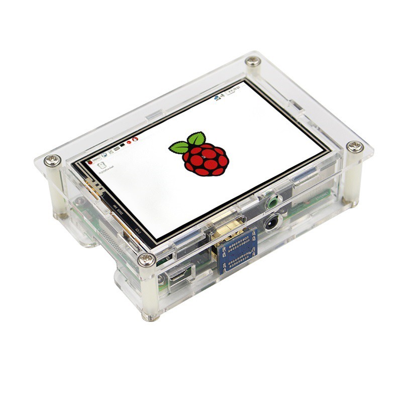 現貨 樹莓派Pi 3B/4B 3.5吋LCD 觸控液晶螢幕整合外殼 (側邊按鍵可調背光款)