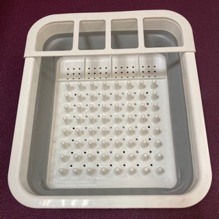 瀝水籃 矽膠包邊可收納 碗盤餐具瀝水