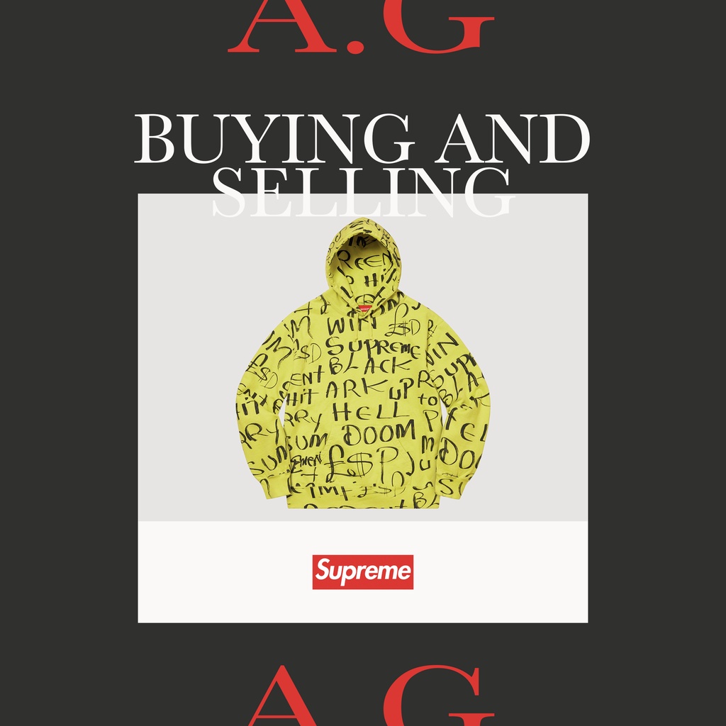 《A.G代購》Supreme Black Ark 系列 Hooded Sweatshirt 黃 "S" 帽T