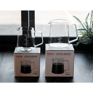 🌟附發票🌟Tiamo耐熱玻璃咖啡下壺 400ml HG2186 600ml HG2187 耐熱玻璃量杯 刻度量杯 分享壺