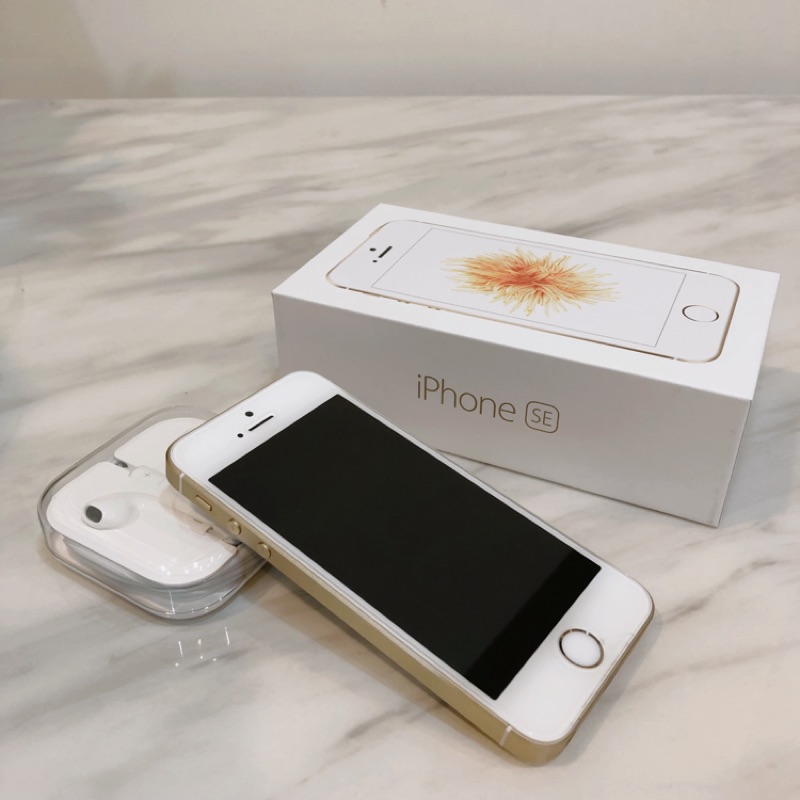 iPhone5 se 128G 金色 近全新 已貼膜 可私訊詳細圖片