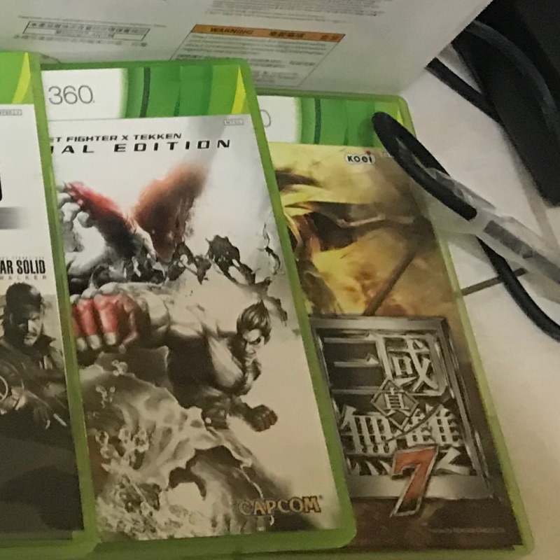 Xbox360遊戲片 快打旋風vs鐵拳+三國無雙7