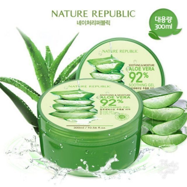 出清 即期 新包裝 韓國 Nature Republic 自然主義 92%蘆薈補水修護保濕凝膠 300ml