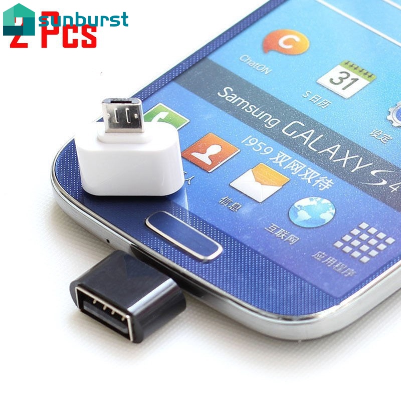 2個Micro USB和Type-C公頭轉USB 2.0母頭適配器OTG轉換器為Android