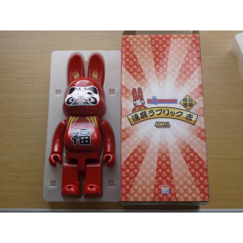 已拆未擺飾 BE@RBRICK 400% 晴空塔天空樹 紅 達摩 福神