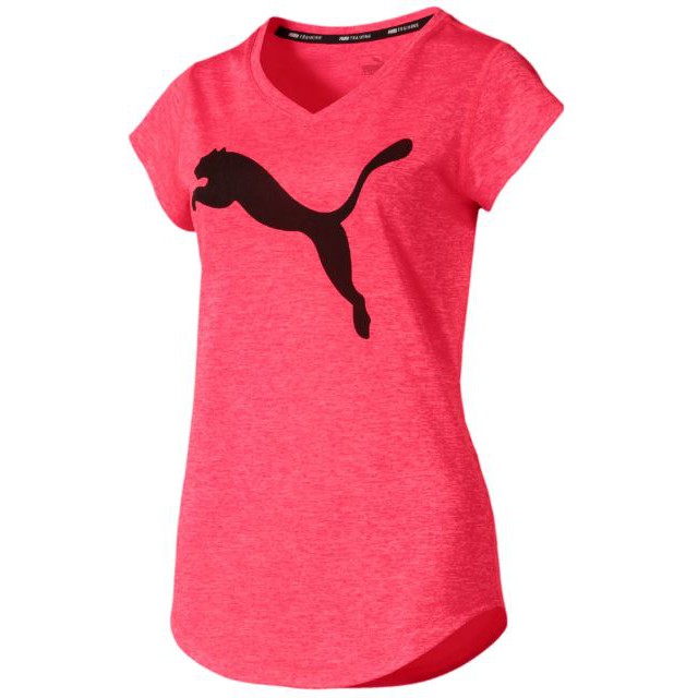 【時代體育】PUMA 彪馬 Heather Cat V-neck 女短排汗衣 51714707 /51714709