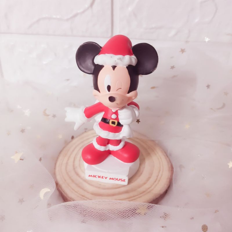 [玩具尋寶圖] [O]迪士尼樂園絕版搖頭陶瓷聖誕米奇公仔