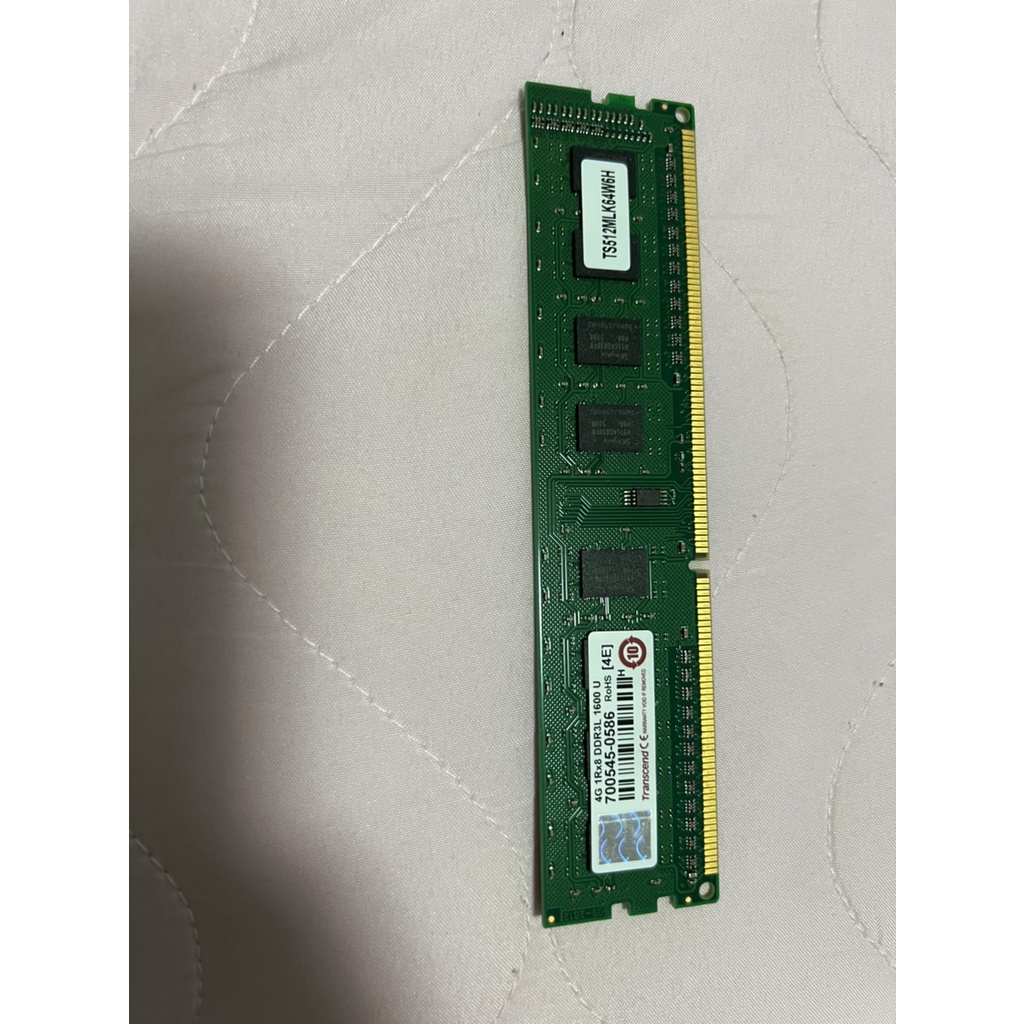 創見 DDR3-1600 4G RAM 記憶體 單面顆粒 (二手)