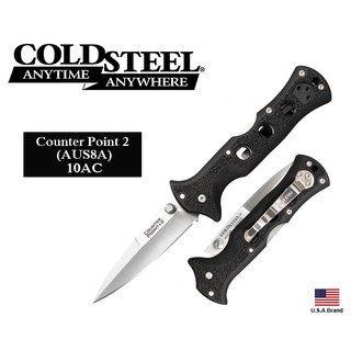 美國Cold Steel冷鋼折刀Counter Point 2日本AUS-8A鋼黑色Griv柄【CS10AC】